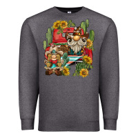 Charcoal Heather western gnome truck cactus sunflower Premium Sweatshirt - BarkalooDesign