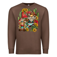 Chestnut western gnome truck cactus sunflower Premium Sweatshirt - BarkalooDesign