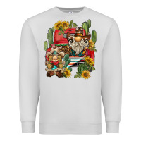 Dove Grey western gnome truck cactus sunflower Premium Sweatshirt - BarkalooDesign