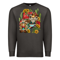 Smoke western gnome truck cactus sunflower Premium Sweatshirt - BarkalooDesign