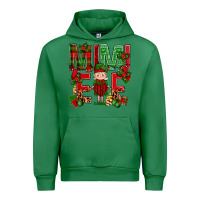 Emerald Mimi Elf with Knitting Christmas Urban Hoodie - BundleAndBundleShop