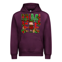 Mauve Wine Mimi Elf with Knitting Christmas Urban Hoodie - BundleAndBundleShop