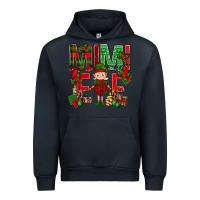 Navy Mimi Elf with Knitting Christmas Urban Hoodie - BundleAndBundleShop