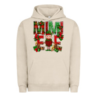 Pigment French Oak Mimi Elf with Knitting Christmas Urban Hoodie - BundleAndBundleShop