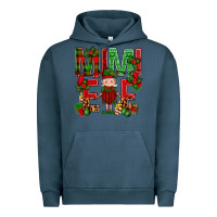Pigment Midnight Navy Mimi Elf with Knitting Christmas Urban Hoodie - BundleAndBundleShop