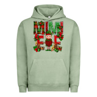 Pigment Oil Green Mimi Elf with Knitting Christmas Urban Hoodie - BundleAndBundleShop