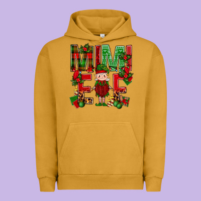 Mimi Elf With Knitting Christmas Urban Hoodie Designed By Bundleandbundleshop
