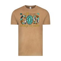 Vintage Camel with god all things are possible with gemstone Vintage Tee - texasbilliewilder