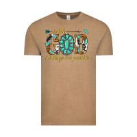 Vintage Coffee with god all things are possible with gemstone Vintage Tee - texasbilliewilder