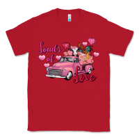 Red loads of love valentine's day farm truck Classic Tee - FaDigitalArtStudio