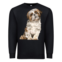 Black Shih Tzu Dog Premium Sweatshirt - LillyAllenDesigns