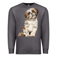 Charcoal Heather Shih Tzu Dog Premium Sweatshirt - LillyAllenDesigns