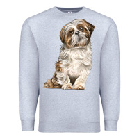 Heather Grey Shih Tzu Dog Premium Sweatshirt - LillyAllenDesigns