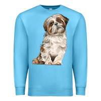 Ocean Blue Shih Tzu Dog Premium Sweatshirt - LillyAllenDesigns