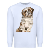 White Shih Tzu Dog Premium Sweatshirt - LillyAllenDesigns