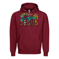 Burgundy give me coffee jesus Zipper Hoodie - RacoonDesign
