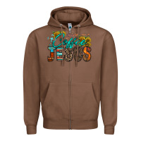 Chestnut give me coffee jesus Zipper Hoodie - RacoonDesign