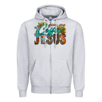 Heather Grey give me coffee jesus Zipper Hoodie - RacoonDesign