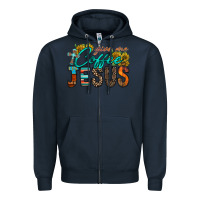 Navy give me coffee jesus Zipper Hoodie - RacoonDesign