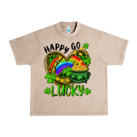 French Oak Happy Go Lucky Pot Of Gold And Rainbow Heart Urban Heavy Tee - RanaPortraitStore