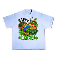 Grape Ice Happy Go Lucky Pot Of Gold And Rainbow Heart Urban Heavy Tee - RanaPortraitStore