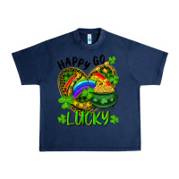 Navy Happy Go Lucky Pot Of Gold And Rainbow Heart Urban Heavy Tee - RanaPortraitStore