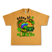 Peanut Butter Happy Go Lucky Pot Of Gold And Rainbow Heart Urban Heavy Tee - RanaPortraitStore