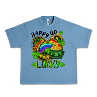 Pebble Blue Happy Go Lucky Pot Of Gold And Rainbow Heart Urban Heavy Tee - RanaPortraitStore