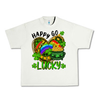 Pistachio Happy Go Lucky Pot Of Gold And Rainbow Heart Urban Heavy Tee - RanaPortraitStore