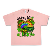 Salmon Happy Go Lucky Pot Of Gold And Rainbow Heart Urban Heavy Tee - RanaPortraitStore