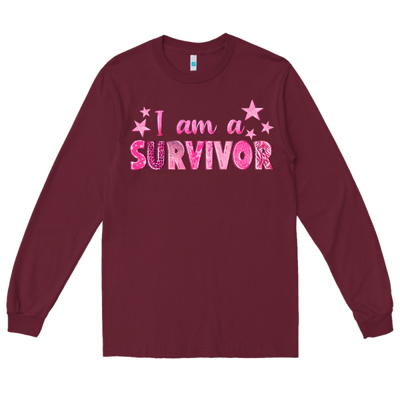 I Am A Survivor Breast Cancer Long Sleeve Tee by texasbilliewilder | Teevron