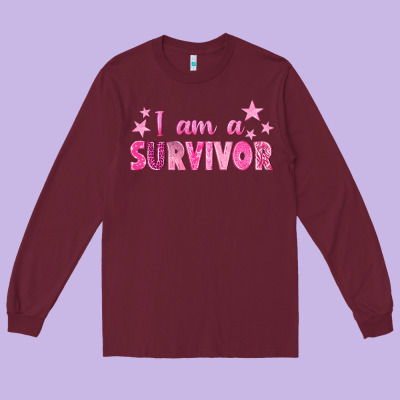 I Am A Survivor Breast Cancer Long Sleeve Tee Designed By Texasbilliewilder