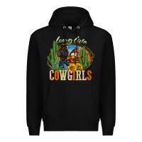 Black long live cowgirls Premium Hoodie - NancyCooperArtShop