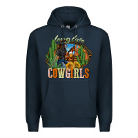 Navy long live cowgirls Premium Hoodie - NancyCooperArtShop