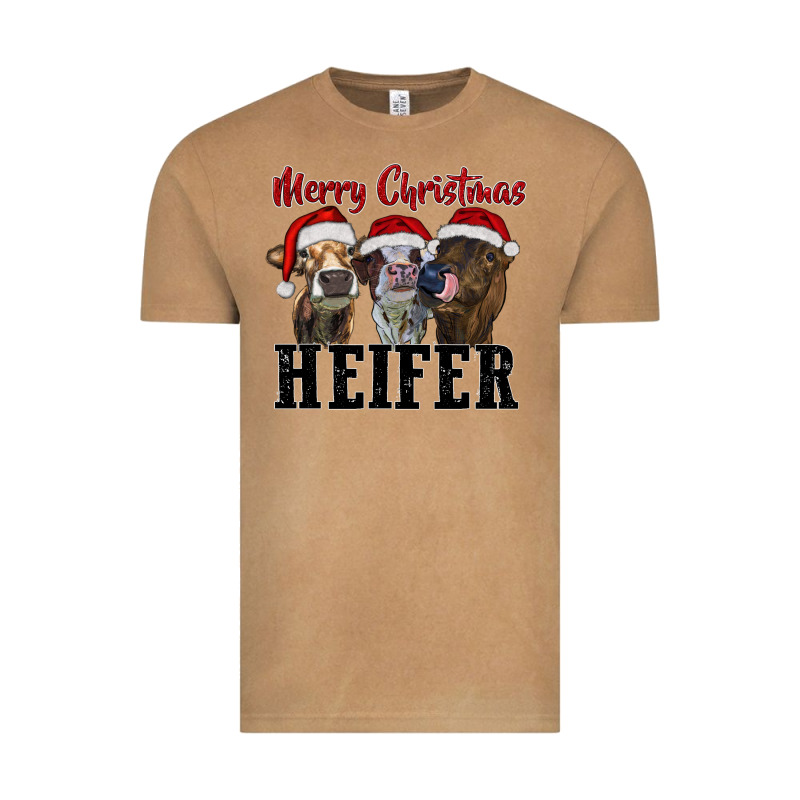 Merry Christmas Heifers Vintage Tee by RanaPortraitStore | Teevron