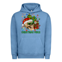 Pigment Pebble Blue Christmas Vibes Urban Hoodie - BundleAndBundleShop