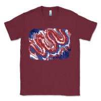 Burgundy Patriotic tie dye background Classic Tee - CowGirlArtShop