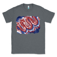 Charcoal Heather Patriotic tie dye background Classic Tee - CowGirlArtShop