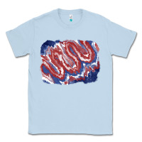 Dusty Blue Patriotic tie dye background Classic Tee - CowGirlArtShop