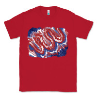 Red Patriotic tie dye background Classic Tee - CowGirlArtShop