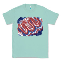 Seafoam Patriotic tie dye background Classic Tee - CowGirlArtShop