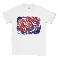 White Patriotic tie dye background Classic Tee - CowGirlArtShop