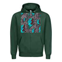 Sports Green turquoise lightning bolt seamless pattern Zipper Hoodie - HRA Design Shop