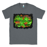 Charcoal Heather halloween leopard lines background Classic Tee - BundleAndBundleShop