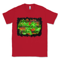 Red halloween leopard lines background Classic Tee - BundleAndBundleShop