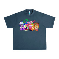 Midnight Navy hippie coffee cups Urban Heavy Tee - Zillion Design Studio