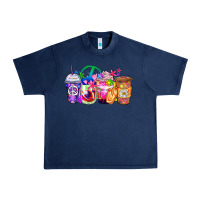 Navy hippie coffee cups Urban Heavy Tee - Zillion Design Studio