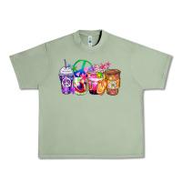 Oil Green hippie coffee cups Urban Heavy Tee - Zillion Design Studio