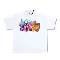 White hippie coffee cups Urban Heavy Tee - Zillion Design Studio