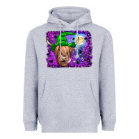 Heather Grey highland cow halloween Heavyweight Hoodie - JahusDesignShop